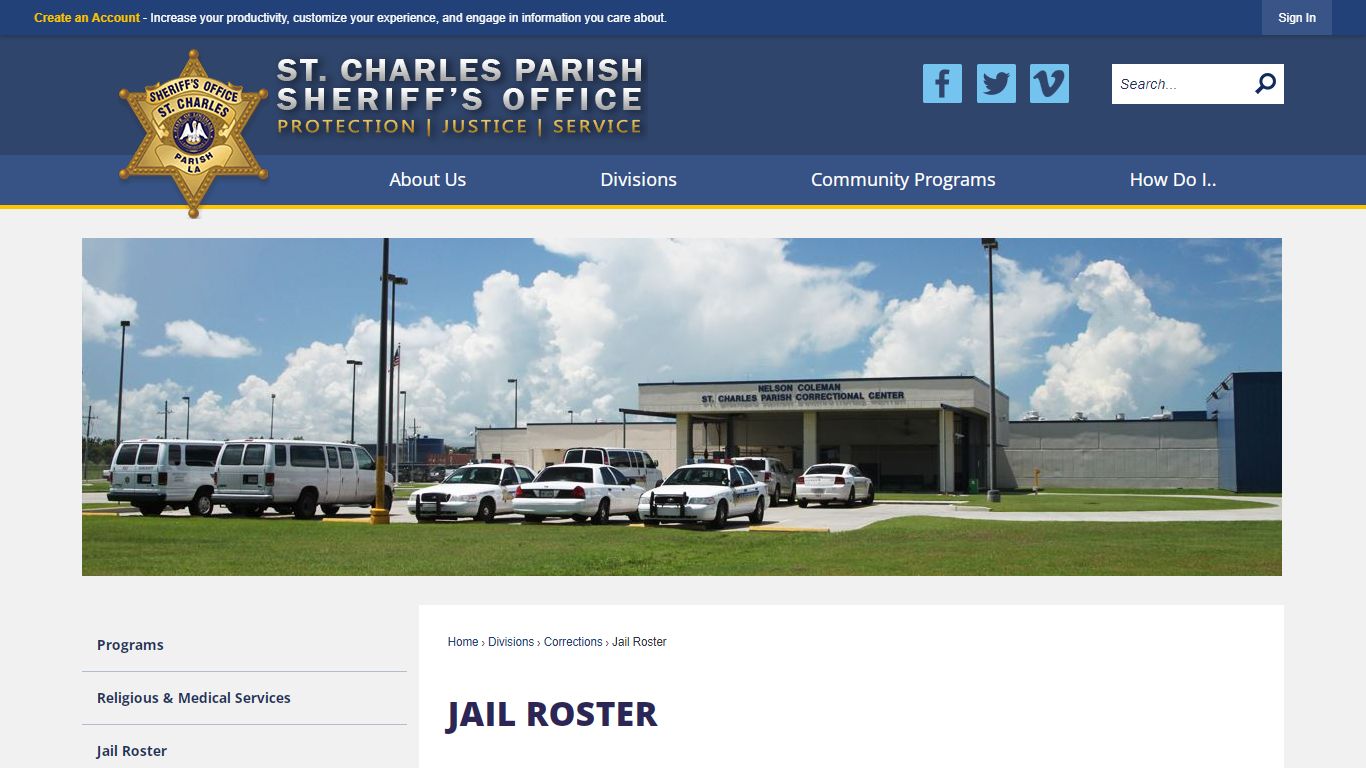 Jail Roster | St. Charles Sheriff, LA - Official Website