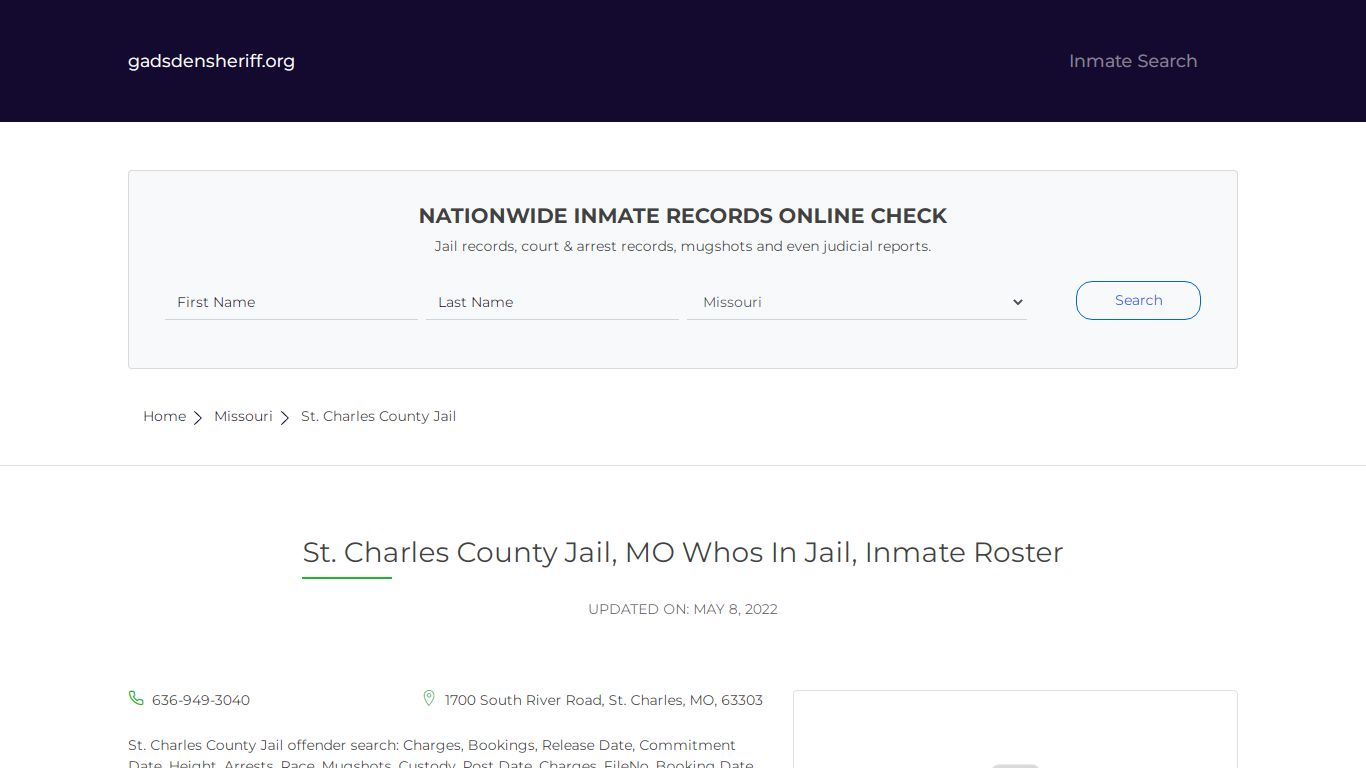 St. Charles County Jail, MO Inmate Roster, Whos In Jail