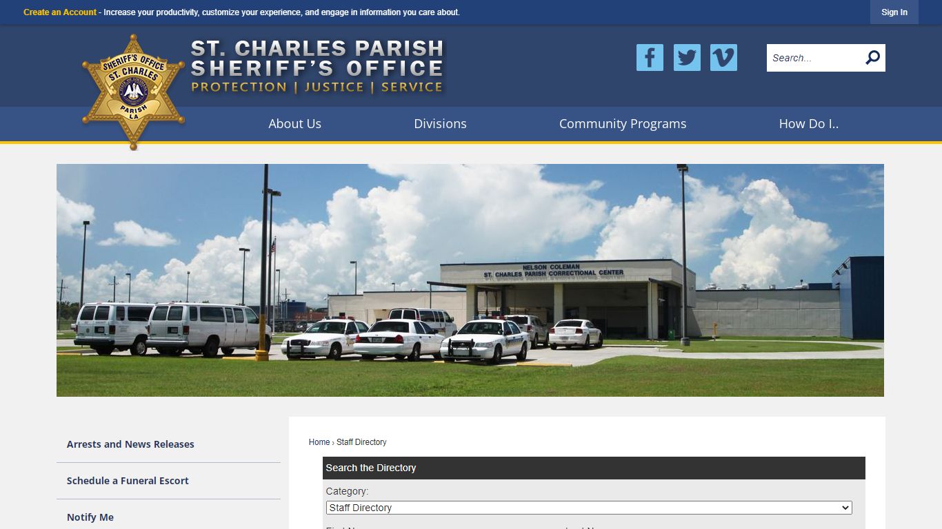 Staff Directory • St. Charles Parish Sheriff • CivicEngage